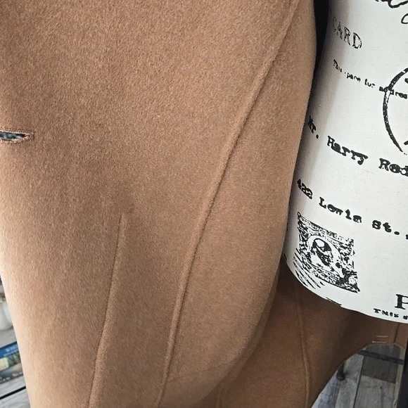 Talbots Campfire Plaid Wool Blend Trench Coat Size 12 NWOT - Picture 12 of 15